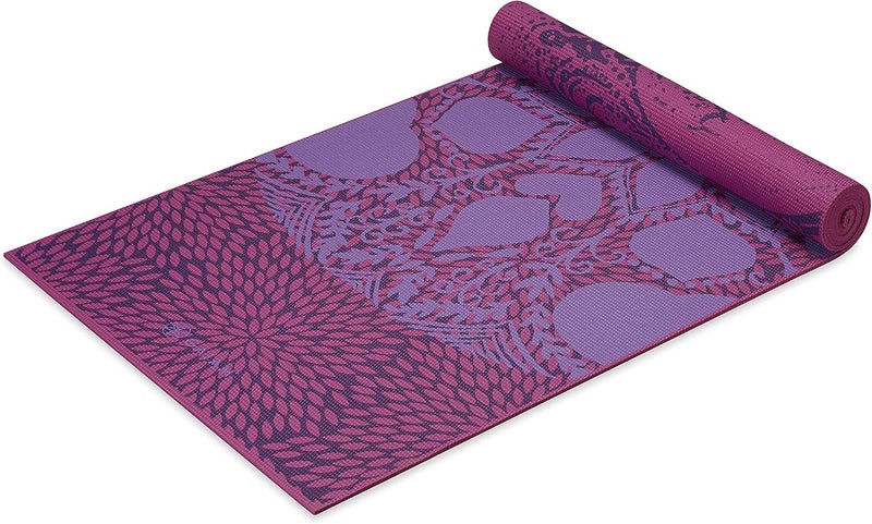 Gaiam Yoga Mat - Premium 6mm Print Reversible Extra Thick Non Slip Exercise & Fitness Mat for All Types of Yoga, Pilates & Floor Workouts (68" x 24" x 6mm Thick) - Image 1